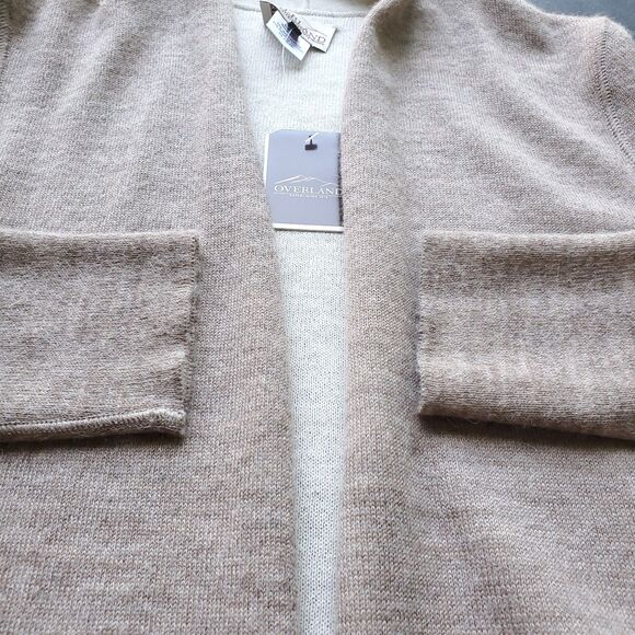 Essential Reversible Alpaca Wool Blend Cardigan Size S Organic Cotton Beige - Picture 4 of 12